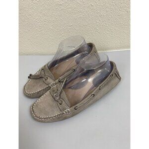 Frye Reagan Braided Lace Leather Driving Shoes Women size 9 Moccasin Loafer flat
